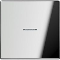 Лицевая панель Jung LS990 metal для 1-кл. выключателя с подсветкой хром картинка